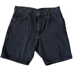 Vintage Y2K 90’s Wrangler Black Denim Jean Shorts 5-Pocket 100% Cotton Size 34